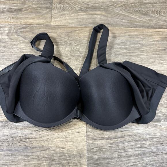 Victoria's Secret Sports Bra Sz. 36DDD Knockout Front Close Underwire Black New - Picture 8 of 11